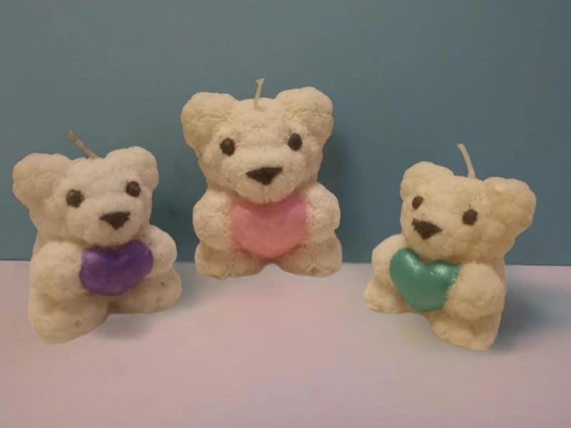 125G soy wax Teddybear candle